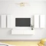 6-teiliges weißes Agglomerat-TV-Möbelset von vidaXL, TV-Möbel - Ref: Foro24-3078680, Preis: 292,46 €, Rabatt: %