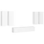6-teiliges weißes Agglomerat-TV-Möbelset von vidaXL, TV-Möbel - Ref: Foro24-3078680, Preis: 292,46 €, Rabatt: %