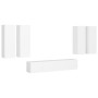 6-teiliges weißes Agglomerat-TV-Möbelset von vidaXL, TV-Möbel - Ref: Foro24-3078680, Preis: 284,51 €, Rabatt: %