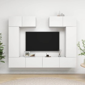 6-teiliges TV-Wohnzimmermöbelset aus weißem Holzwerkstoff von vidaXL, TV-Möbel - Ref: Foro24-3078699, Preis: 297,04 €, Rabatt: %