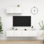 Dreiteiliger TV-Schrank aus weißem Holzwerkstoff von vidaXL, TV-Möbel - Ref: Foro24-3078701, Preis: 139,68 €, Rabatt: %