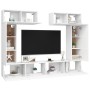 6-teiliges TV-Wohnzimmermöbelset aus weißem Holzwerkstoff von vidaXL, TV-Möbel - Ref: Foro24-3078699, Preis: 291,65 €, Rabatt: %