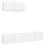 Dreiteiliger TV-Schrank aus weißem Holzwerkstoff von vidaXL, TV-Möbel - Ref: Foro24-3078701, Preis: 139,68 €, Rabatt: %