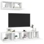 Mueble de TV 3 piezas de madera de ingeniería blanco de vidaXL, Muebles TV - Ref: Foro24-3078701, Precio: 153,69 €, Descuento: %