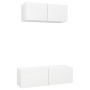 Zweiteiliges TV-Wohnzimmermöbelset aus weißem Holzwerkstoff von vidaXL, TV-Möbel - Ref: Foro24-3078702, Preis: 102,05 €, Raba...