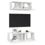 Zweiteiliges TV-Wohnzimmermöbelset aus weißem Holzwerkstoff von vidaXL, TV-Möbel - Ref: Foro24-3078702, Preis: 112,36 €, Raba...