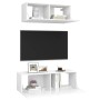 Zweiteiliges TV-Wohnzimmermöbelset aus weißem Holzwerkstoff von vidaXL, TV-Möbel - Ref: Foro24-3078702, Preis: 102,05 €, Raba...