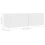 Set de muebles de salón TV 2 piezas madera de ingeniería blanco de vidaXL, Muebles TV - Ref: Foro24-3078702, Precio: 98,47 €,...
