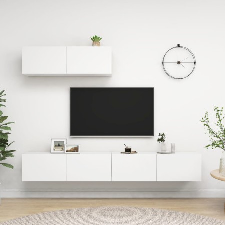 Wohnzimmermöbel-Set TV 3-teilig aus weißem Ingenieurholz von vidaXL, TV-Möbel - Ref: Foro24-3078703, Preis: 162,85 €, Rabatt: %