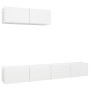 Set de muebles de salón TV 3 piezas madera de ingeniería blanco by vidaXL, TV Furniture - Ref: Foro24-3078703, Price: 162,85 ...