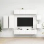 8-teiliges Parkett-TV-Möbelset weiß von vidaXL, TV-Möbel - Ref: Foro24-3078705, Preis: 339,42 €, Rabatt: %