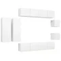 8-piece engineered wood TV stand set in white color by vidaXL, TV Furniture - Ref: Foro24-3078705, Price: 339,42 €, Discount: %
