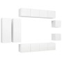 Set de mueble para TV de 8 piezas madera de ingeniería blanco de vidaXL, Muebles TV - Ref: Foro24-3078705, Precio: 334,24 €, ...