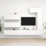 Set de muebles de salón TV 7 piezas madera de ingeniería blanco de vidaXL, Muebles TV - Ref: Foro24-3078717, Precio: 419,28 €...