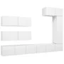 Set de muebles de salón TV 7 piezas madera de ingeniería blanco de vidaXL, Muebles TV - Ref: Foro24-3078717, Precio: 419,28 €...