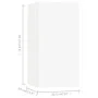 4-teiliges Parkett-TV-Wohnzimmermöbel-Set weiß von vidaXL, TV-Möbel - Ref: Foro24-3078732, Preis: 171,08 €, Rabatt: %