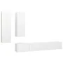Set de muebles de salón TV 4 piezas madera de ingeniería blanco de vidaXL, Muebles TV - Ref: Foro24-3078733, Precio: 216,18 €...