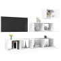 4-teiliges TV-Wohnzimmermöbelset aus weißem Holzwerkstoff von vidaXL, TV-Möbel - Ref: Foro24-3078736, Preis: 175,15 €, Rabatt: %