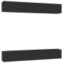 Living room furniture 4 units black engineered wood 100x30x30 cm by vidaXL, TV Furniture - Ref: Foro24-3078746, Price: 271,17...