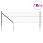 Reja con postes Gris 0.6 x 10 m Acero recubierto de PVC