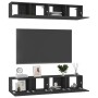 Wohnzimmermöbel 4 Stk. Holzwerkstoff schwarz 80x30x30 cm von vidaXL, TV-Möbel - Ref: Foro24-3078745, Preis: 168,59 €, Rabatt: %