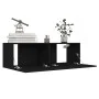 Living room furniture 4 units black engineered wood 100x30x30 cm by vidaXL, TV Furniture - Ref: Foro24-3078746, Price: 271,17...