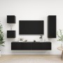 5-teiliges TV-Möbelset aus Sperrholz schwarz von vidaXL, TV-Möbel - Ref: Foro24-3078801, Preis: 173,41 €, Rabatt: %
