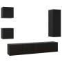 5-teiliges TV-Möbelset aus Sperrholz schwarz von vidaXL, TV-Möbel - Ref: Foro24-3078801, Preis: 173,41 €, Rabatt: %