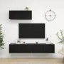 Set de muebles de salón TV 3 pzas madera de ingeniería negro de vidaXL, Muebles TV - Ref: Foro24-3078806, Precio: 134,44 €, D...