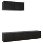 Set de muebles de salón TV 3 pzas madera de ingeniería negro de vidaXL, Muebles TV - Ref: Foro24-3078806, Precio: 134,44 €, D...