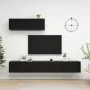 Set de muebles de salón TV 3 pzas madera de ingeniería negro de vidaXL, Muebles TV - Ref: Foro24-3078808, Precio: 204,59 €, D...