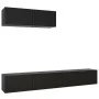 Set de muebles de salón TV 3 pzas madera de ingeniería negro de vidaXL, Muebles TV - Ref: Foro24-3078808, Precio: 204,59 €, D...