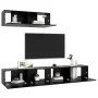 Set de muebles de salón TV 3 pzas madera de ingeniería negro de vidaXL, Muebles TV - Ref: Foro24-3078808, Precio: 204,59 €, D...