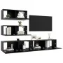 6-piece black engineered wood TV living room furniture set by vidaXL, TV Furniture - Ref: Foro24-3078816, Price: 225,62 €, Di...