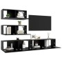 6-teiliges TV-Wohnzimmermöbelset aus schwarzem Holzwerkstoff von vidaXL, TV-Möbel - Ref: Foro24-3078816, Preis: 207,29 €, Rab...