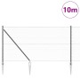 Reja con postes Gris 1.4 x 10 m Acero recubierto de PVC