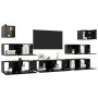 7-teiliges TV-Wohnzimmermöbelset aus schwarzem Holzwerkstoff von vidaXL, TV-Möbel - Ref: Foro24-3078818, Preis: 294,10 €, Rab...
