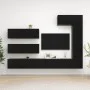 Set de muebles de salón TV 7 piezas madera de ingeniería negro de vidaXL, Muebles TV - Ref: Foro24-3078822, Precio: 422,28 €,...