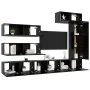 Set de muebles de salón TV 7 piezas madera de ingeniería negro de vidaXL, Muebles TV - Ref: Foro24-3078822, Precio: 422,28 €,...