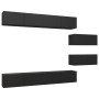 6-piece black plywood living room TV furniture set by vidaXL, TV Furniture - Ref: Foro24-3078833, Price: 326,39 €, Discount: %
