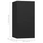 Set de muebles de TV salón 4 piezas madera contrachapada negro de vidaXL, Muebles TV - Ref: Foro24-3078837, Precio: 161,11 €,...