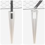 Reja con postes Gris 1.6 x 10 m Acero recubierto de PVC