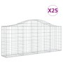 Gabionenkörbe 25 Stück Bogenform Eisen 200x30x80/100 cm von vidaXL, Töpfe und Pflanzgefäße - Ref: Foro24-3145425, Preis: 1,00...