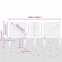 Reja con postes Gris 0.4 x 25 m Acero recubierto de PVC