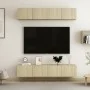 Wohnzimmermöbel-Set 4-teilig Sonoma-Eiche 80x30x30 cm von vidaXL, TV-Möbel - Ref: Foro24-3078955, Preis: 177,33 €, Rabatt: %