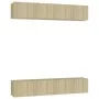 Living room furniture set 4 pieces Sonoma oak 80x30x30 cm by vidaXL, TV Furniture - Ref: Foro24-3078955, Price: 177,25 €, Dis...