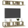 Wohnzimmermöbel-Set 4-teilig Sonoma-Eiche 80x30x30 cm von vidaXL, TV-Möbel - Ref: Foro24-3078955, Preis: 177,33 €, Rabatt: %