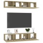Wohnzimmermöbel-Set 4-teilig Sonoma-Eiche 80x30x30 cm von vidaXL, TV-Möbel - Ref: Foro24-3078955, Preis: 167,38 €, Rabatt: %
