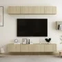 Living room furniture set 4 pieces Sonoma oak 100x30x30 cm by vidaXL, TV Furniture - Ref: Foro24-3078956, Price: 170,45 €, Di...