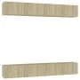 Living room furniture set 4 pieces Sonoma oak 100x30x30 cm by vidaXL, TV Furniture - Ref: Foro24-3078956, Price: 170,45 €, Di...